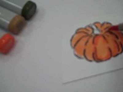 Coloring with Copics - a Basic Pumpkin