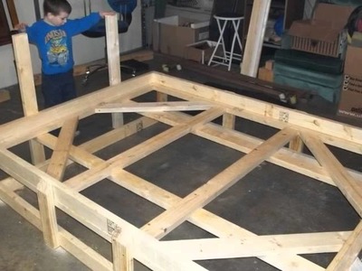 Custom Bed Frame from 2x4's