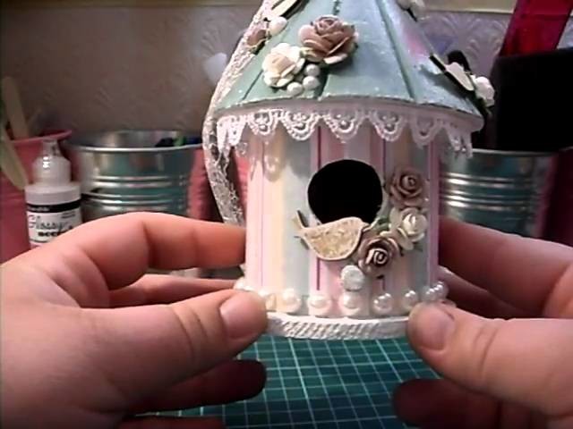 Decorated mini bird house
