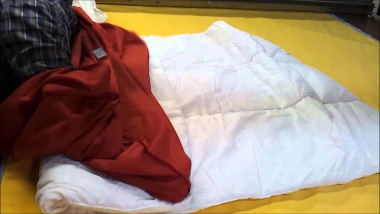 Easy Way to Dress a Duvet. Quilt with Case. Cover