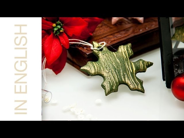 Embossed Clay Holiday Ornaments with Spellbinders