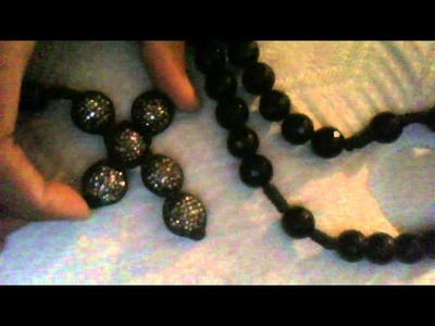 Hiphopbling.com review Iced Out Hem Black Cross Disco Ball Rosary Necklace