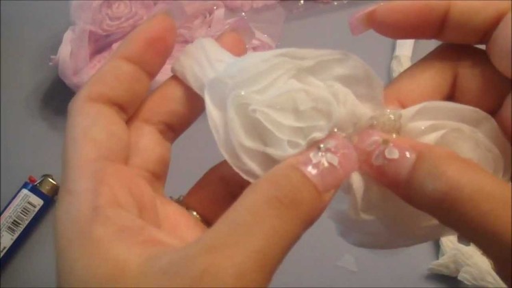 How to make a Baby Headband decorated w. WOC products