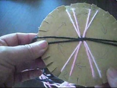 How to make a Bracelet on a homemade kumihimo disc.