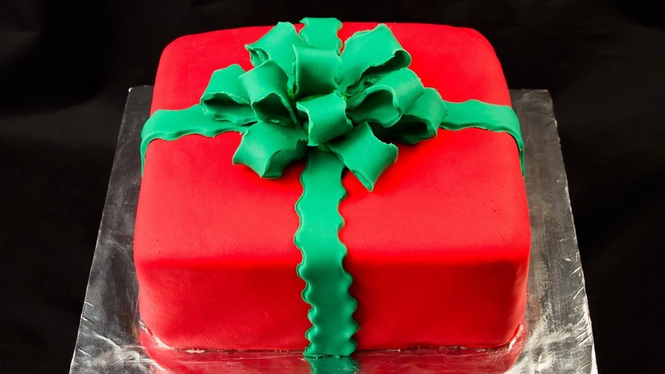 How to make a Fondant Bow and Fondant Gift Cake