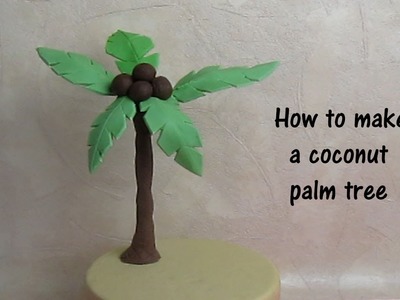 How to make a gumpaste coconut tree for a cake - ENGLISH