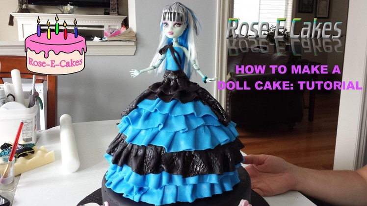 How to make a Monster High Doll Cake - Frozen Princess or Barbie Cake - Part 1