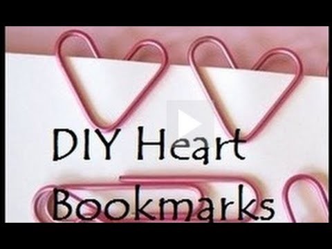♥ How to make a Paperclip Heart Bookmark or Heart Paperclip ( • ◡ • )