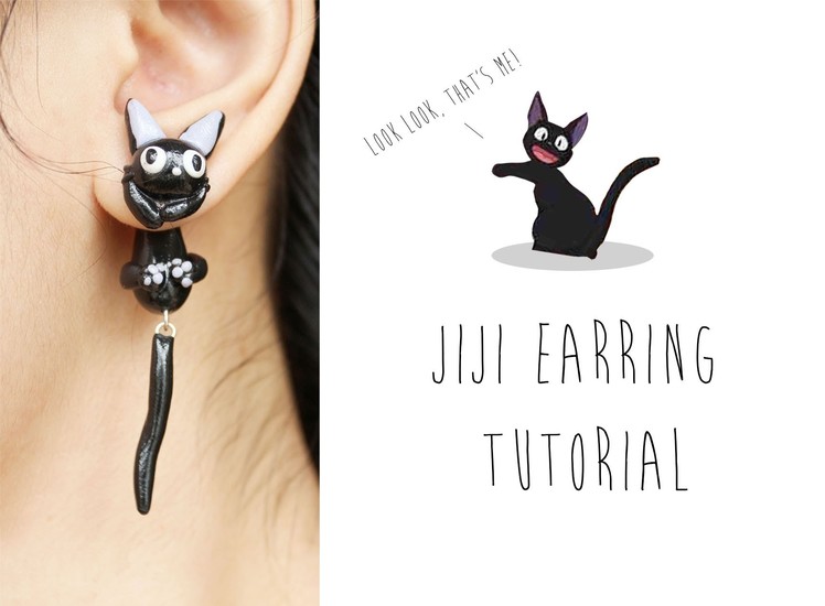 Jiji Cat Polymer Clay Earrings (Kiki's Delivery Service) Tutorial