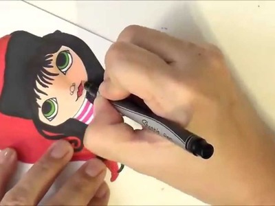 Justafew -  Drawing Doll for Card with Sharpies