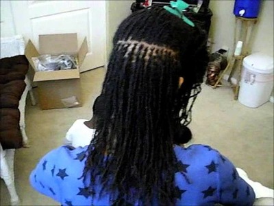 Natural Hair Sisterlocks Retightened and Styled in Twists