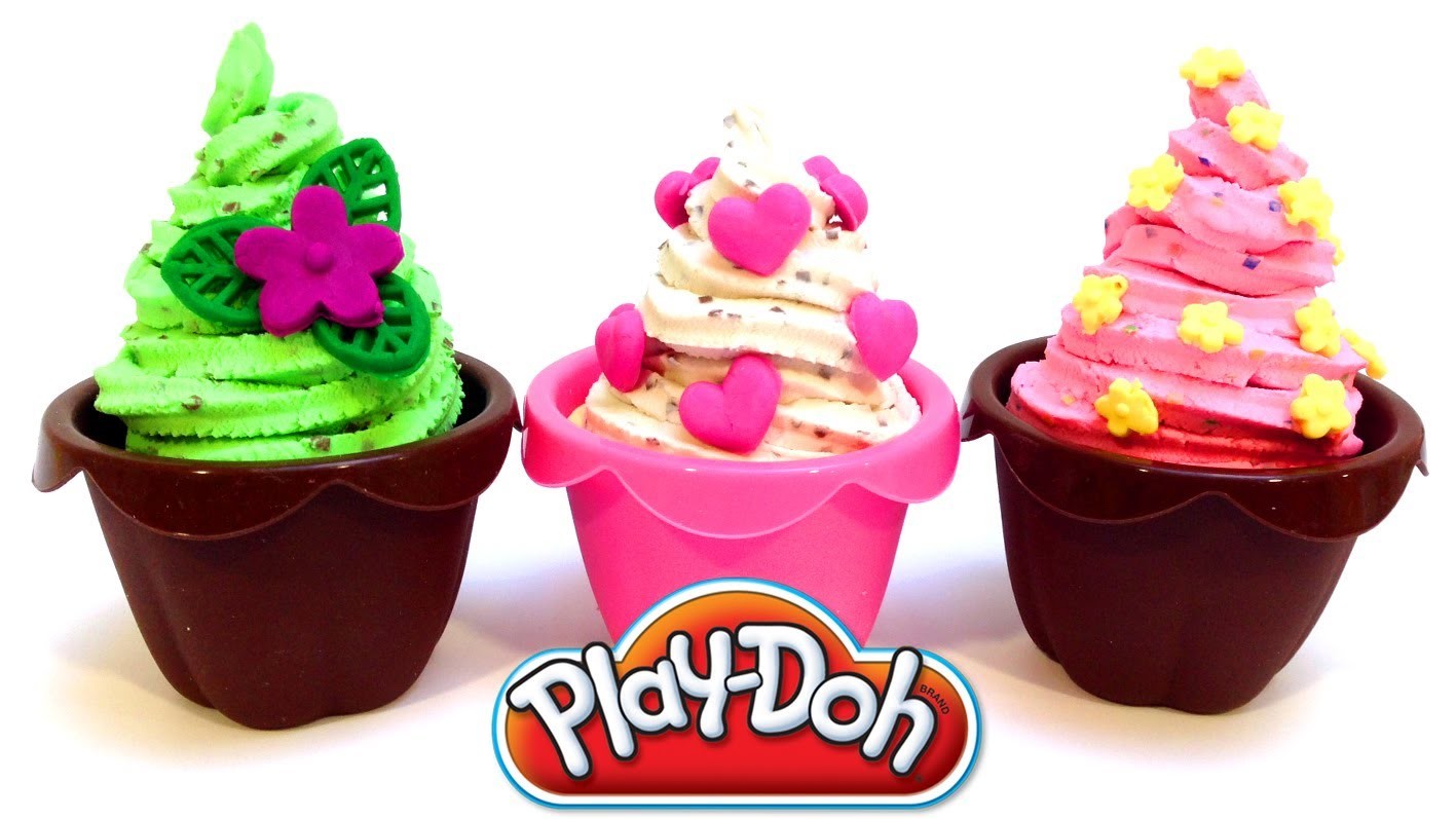 Play Doh Cupcakes Recipe How to make Cupcakes Playdough Mint Chocolate ...