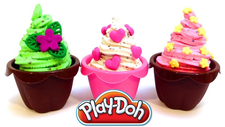 Play Doh Cupcakes Recipe How to make Cupcakes Playdough Mint Chocolate Ice Cream Recipe