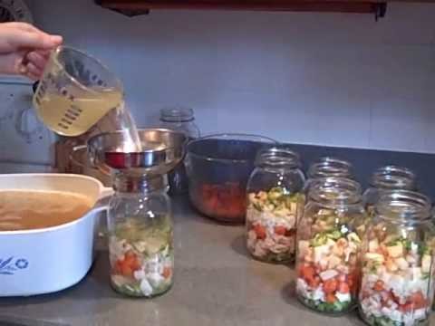 Pressure Canning Chicken or Turkey Vegetable Soup