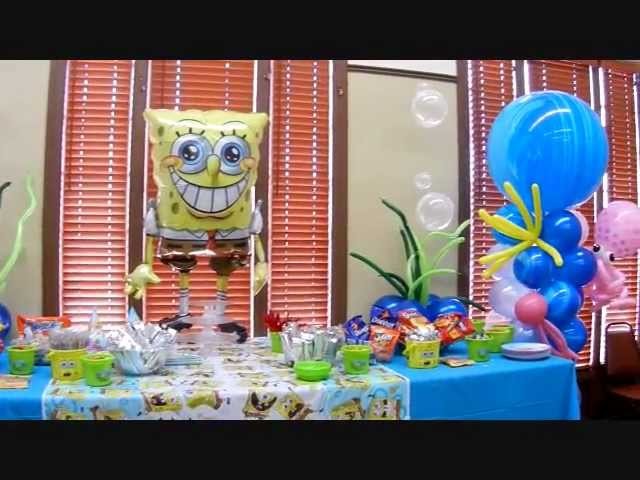 Spongebob Theme Birthday Party Decor.wmv