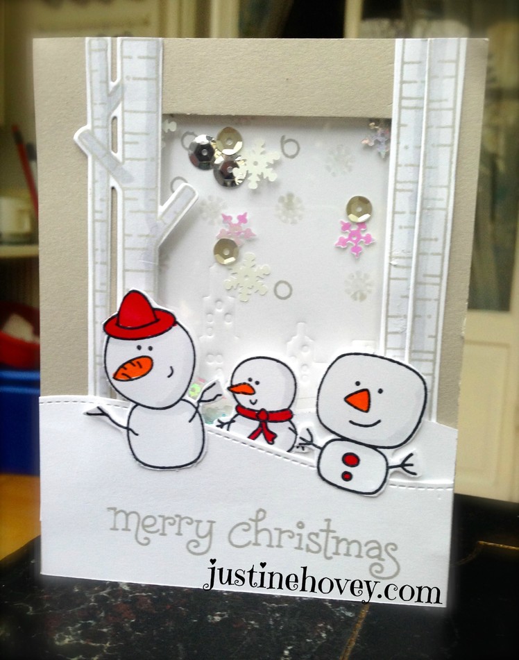 12 Days of Christmas *Bonus Day 2* Shaker Card and Embossing with dies