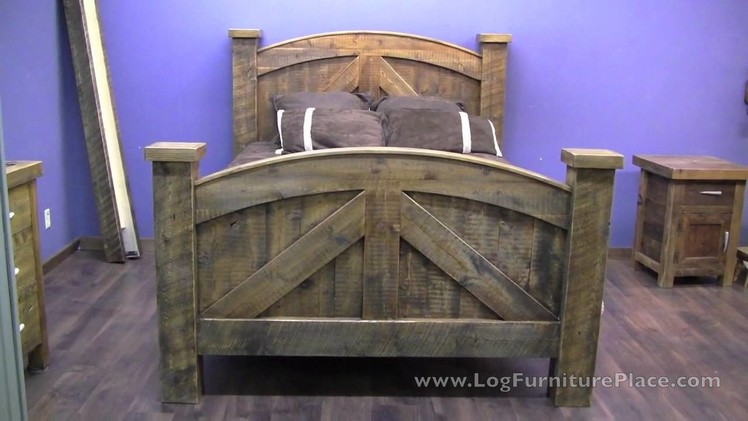 Alpine Heirloom Barn Wood Bed from LogFurniturePlace.com