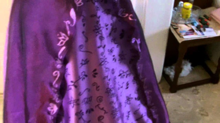 Disney Rapunzel costume Tutorial Part 5 Skirt part 2