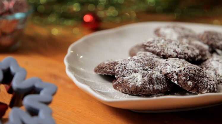 Double Chocolate Snowcap Cookies | Christmas Cookies