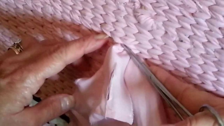 Finishing a Hand Twined Rag Rug and Removing It From The Loom