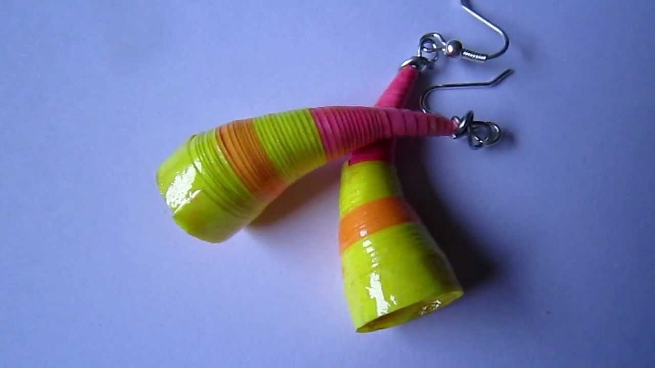 Handmade Jewelry Paper Quilling Trumpet Earrings