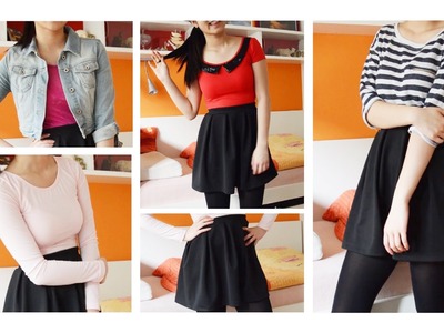 HOW I STYLE. Skater Skirts ♡ 1 Skirt 6 Outfits