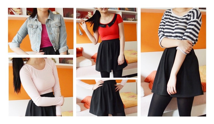 HOW I STYLE. Skater Skirts ♡ 1 Skirt 6 Outfits
