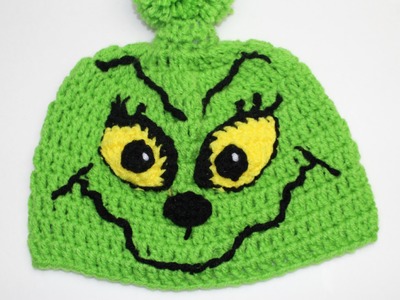 How to crochet Grinch Inspired Christmas hat -  Video One