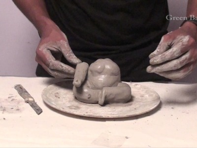How to make a Green Ganesh idol from clay