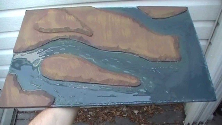 HOW TO Make a simple river terrain! for wargaming