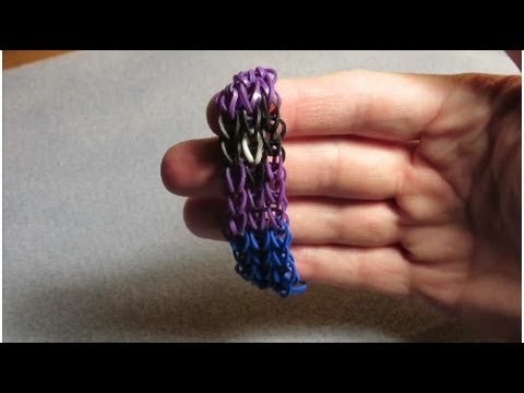 How to make an Evil Minion rainbow loom bracelet - Tutorial. Pattern