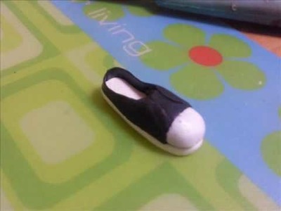 How to make mini shoe\ all star from fimo\ polymer clay