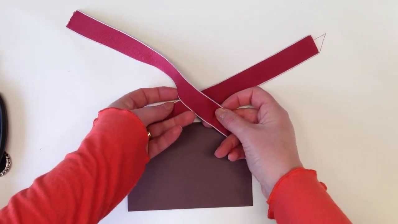 How to tie a flat knot using Stampin' Up! ribbon