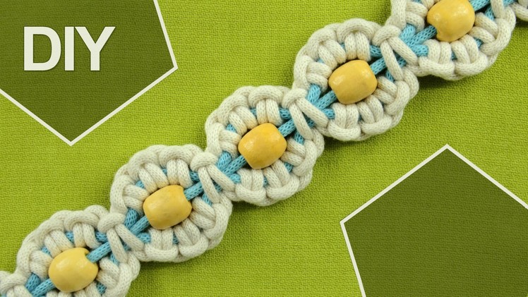 Macrame Flower motif with Pearl in center. Tutorial 1