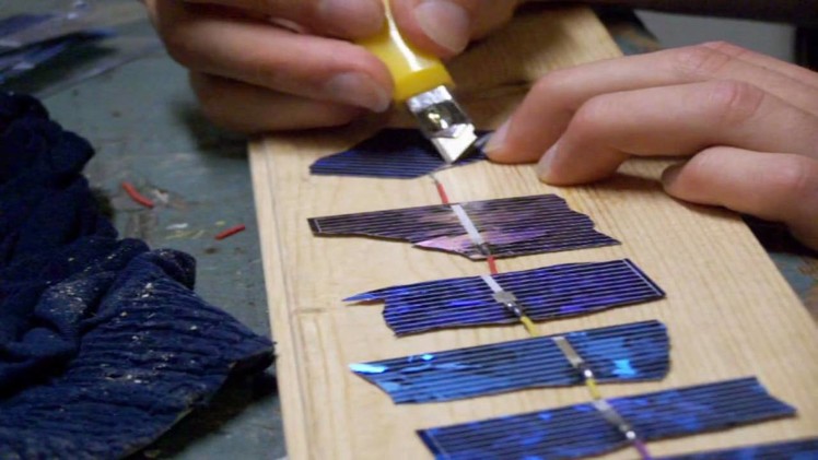 Make a solar panel from broken cells