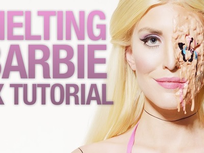 Melting Barbie halloween makeup tutorial