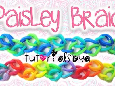 NEW Paisley Braid Rainbow Loom. Monster Tail Bracelet Tutorial | How To