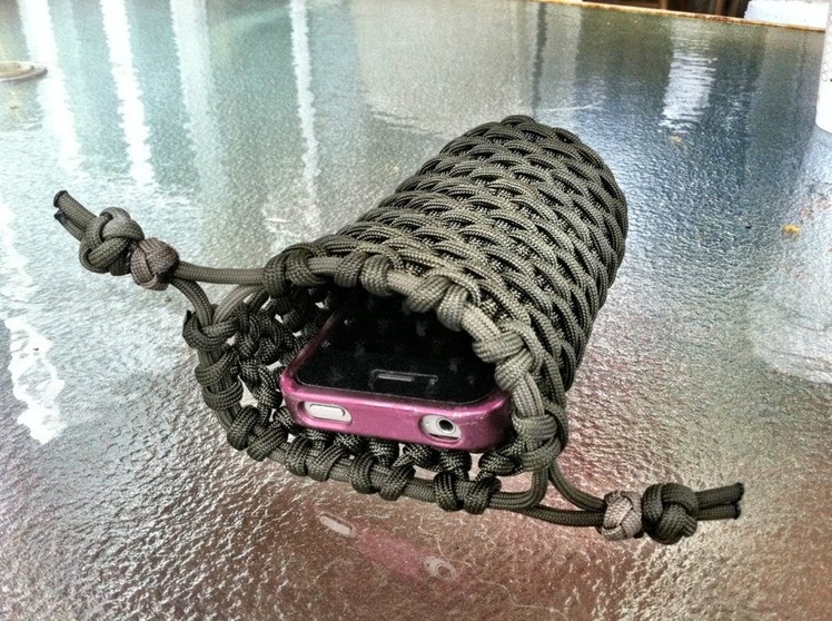 Paracordist's paracord iPhone case double cinch pouch