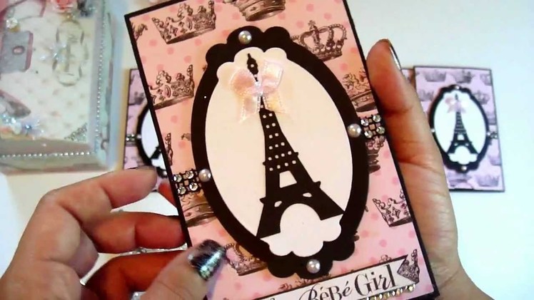 Parisian *Interactive* Birthday Invitations. Altered *Blinged out* Jewelery Box