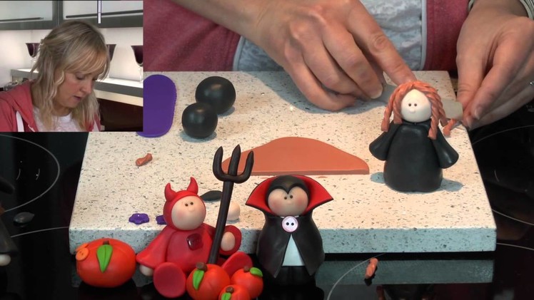 Polymer Clay Tutorials - How to make a cute Halloween Witch