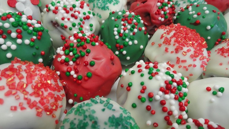 Red Velvet Christmas Truffles (cake pops without the stick)