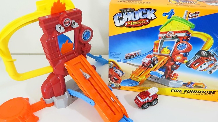 Tonka Chuck & Friends Fire Funhouse with Boomer the Fire Truck! Toy Unboxing & Review!