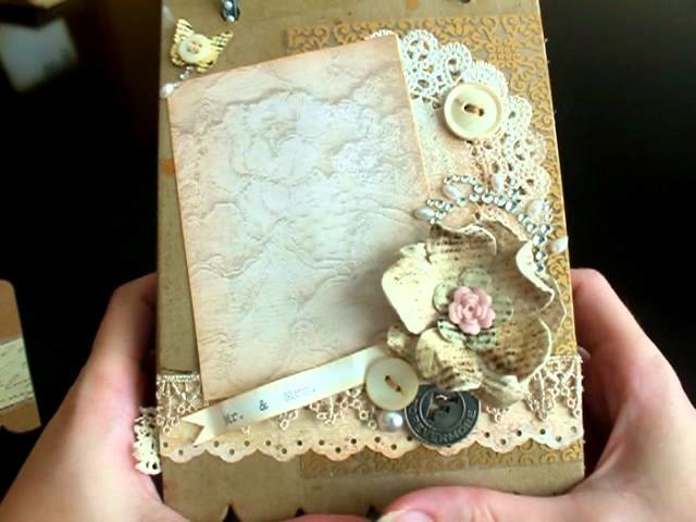 Vintage Wedding Album, Mini Junk Journal and Father's day card.photo shoot