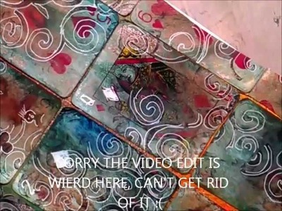 Art Journal Page-creating a background with distressed playing cards.wmv