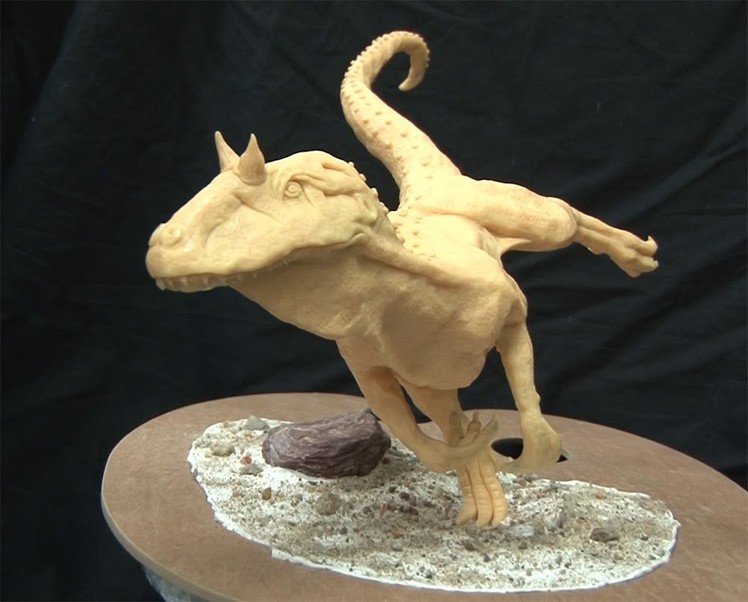 Art Lesson : How To Sculpt An Allosaurus Dinosaur in Polymer Clay.  Part 1 of 2.