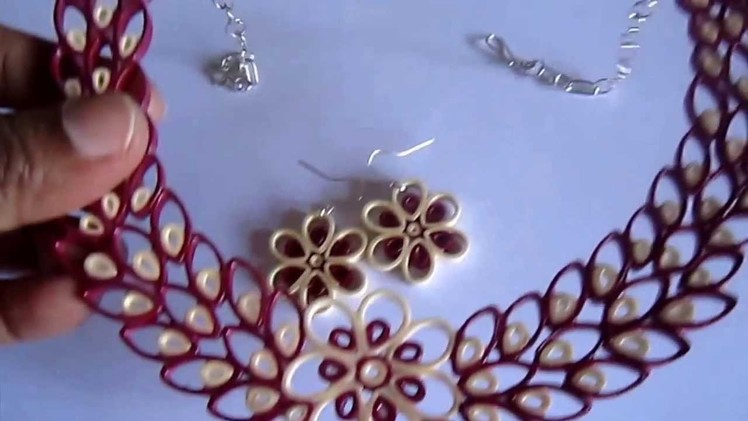 Free Form Quilling - Paper Quilling Jewelry Set (FAH01-226) Not Tutorial