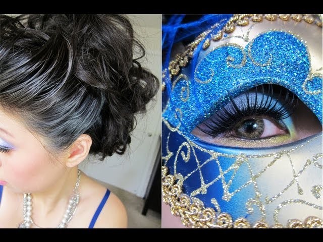 Halloween Tutorial: Elegant Venetian Masquerade Hair & Makeup