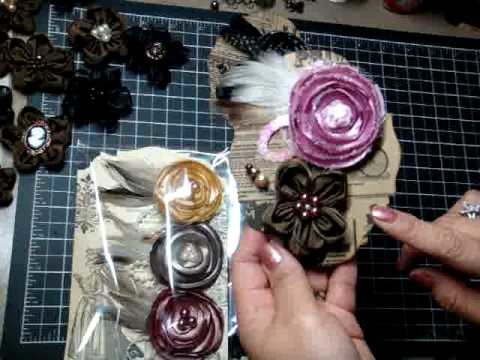 Handmade flowers & vintage pockets and bags