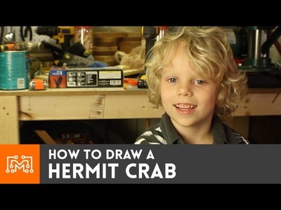 How to draw a hermit crab (with Rush)