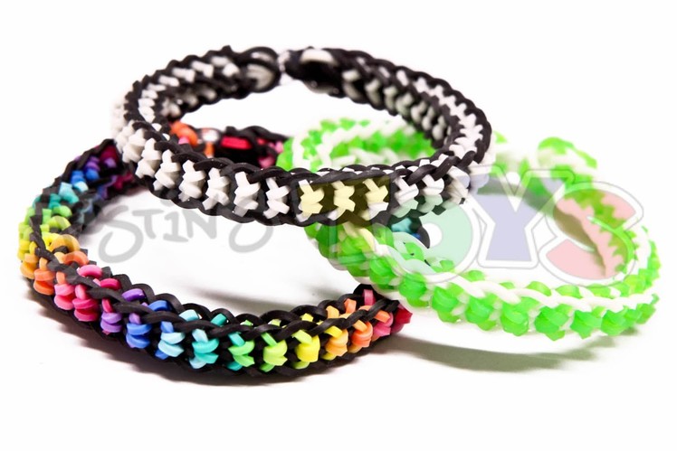 How to Make a Boxed Bow Bracelet - EASY design on the Rainbow Loom